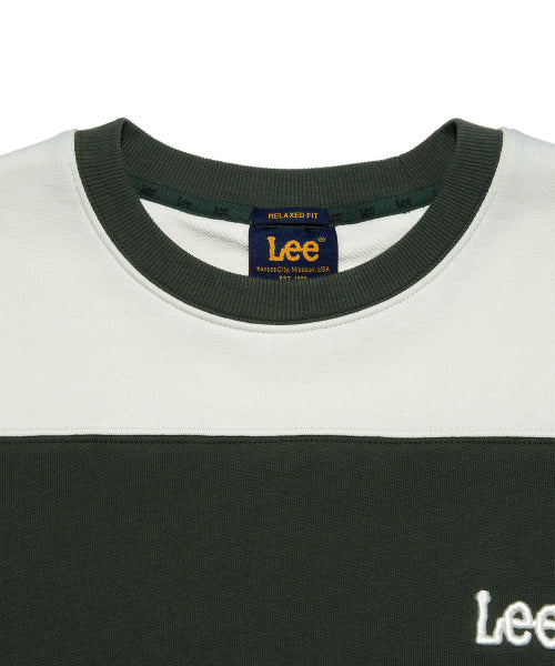 Color Block Man to Man Khaki