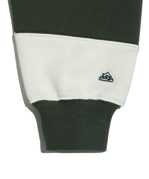 Color Block Man to Man Khaki