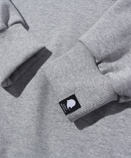 Race Track Vintage Print Overfit Man to Man Gray GMT-146