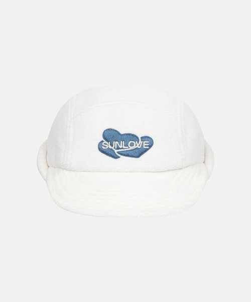Polartec® Heart Earflap Cap Ivory
