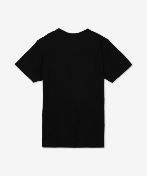 여성 즈웰 프린트 반팔 티셔츠 - 블랙 / TS0001FAA1N88E01BK