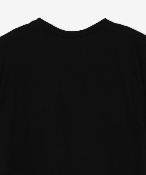 여성 즈웰 프린트 반팔 티셔츠 - 블랙 / TS0001FAA1N88E01BK