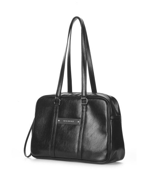 CRYSTAL LEATHER BOSTON BAG_BLACK