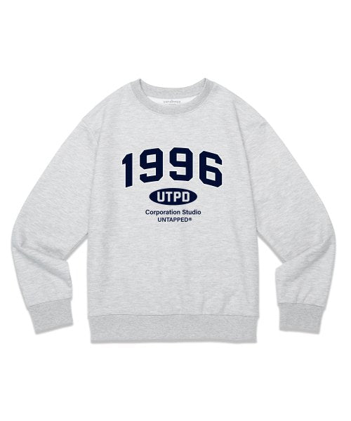 1996 아치 펀칭 소프트 테리 맨투맨 티셔츠 백멜란지