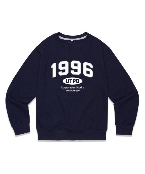 1996 아치 펀칭 소프트 테리 맨투맨 티셔츠 백멜란지