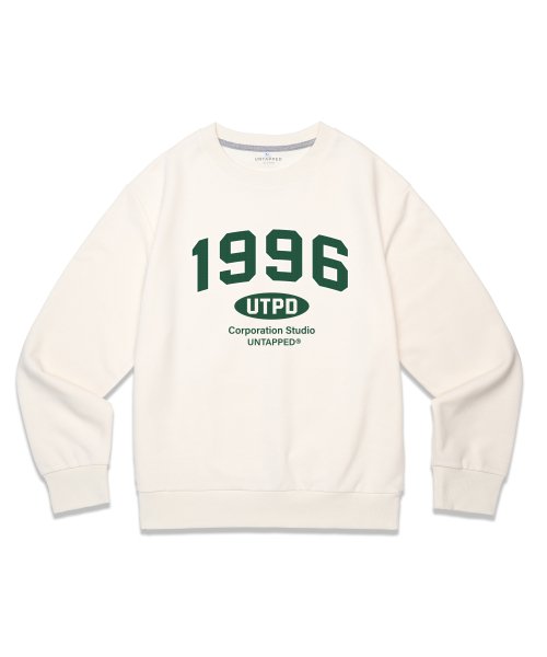 1996 아치 펀칭 소프트 테리 맨투맨 티셔츠 백멜란지