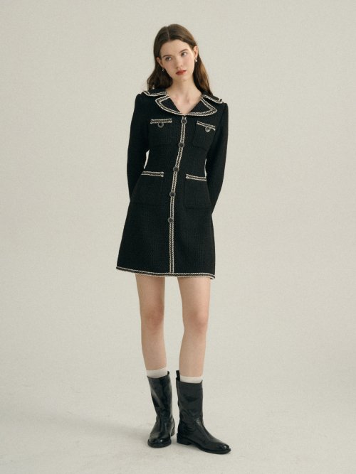 아델라 트위드 미니원피스