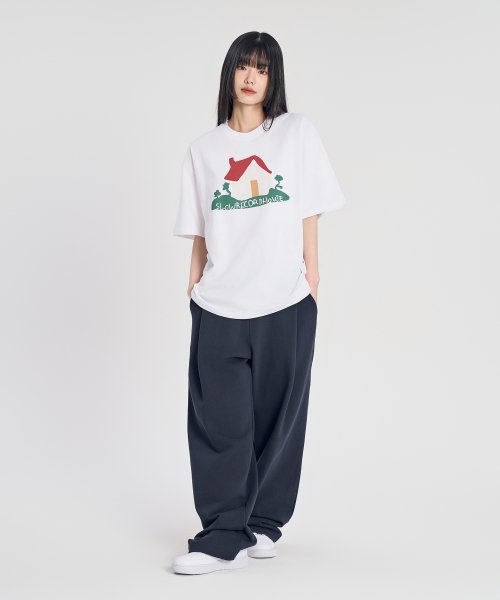 하우스 반팔 티셔츠_화이트