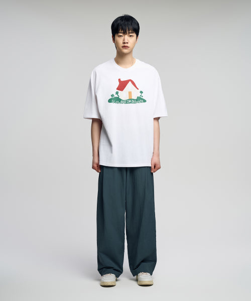 하우스 반팔 티셔츠_화이트