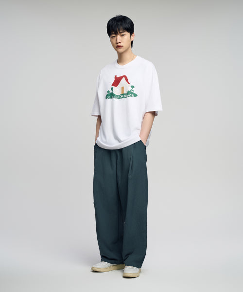 하우스 반팔 티셔츠_화이트