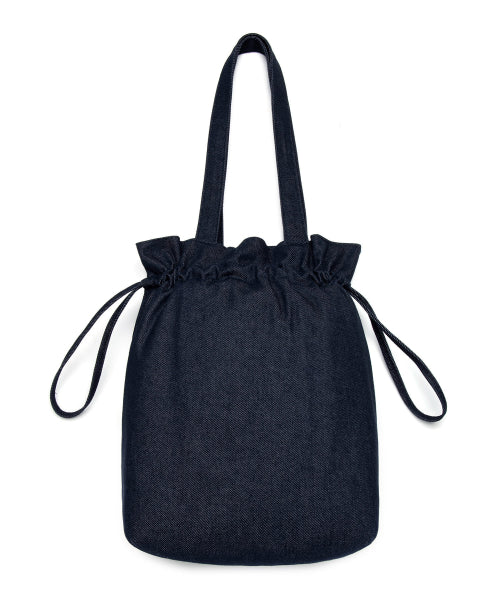 Cotton string eco bag indigo dark