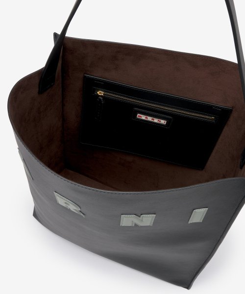 뮤제오 호보 라지 숄더백 - 블랙 스테페 / SHMP0112U0P6483ZO723