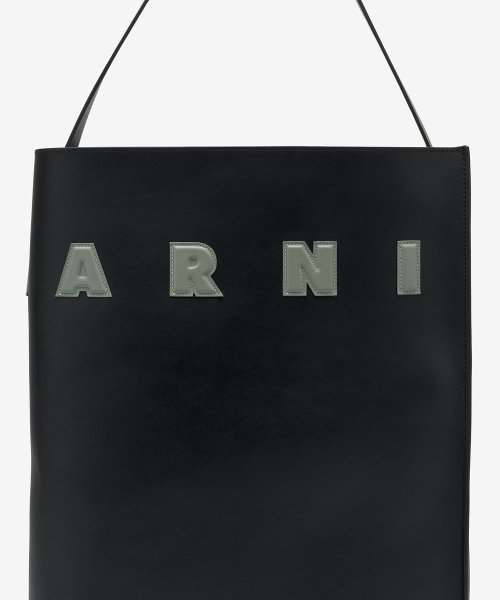 뮤제오 호보 라지 숄더백 - 블랙 스테페 / SHMP0112U0P6483ZO723