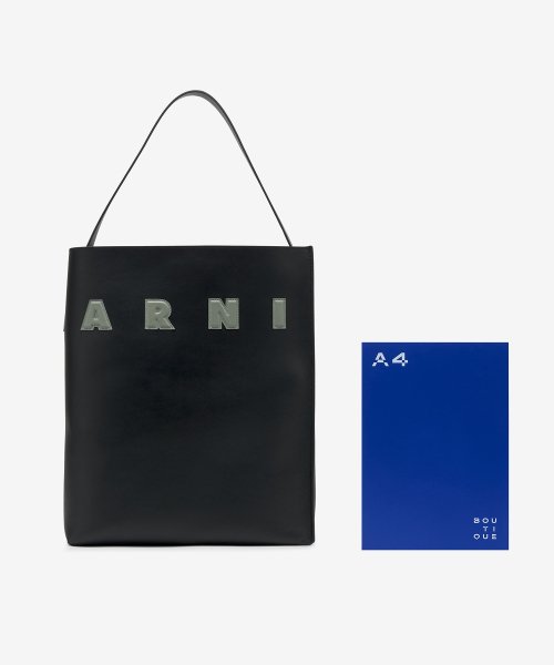 뮤제오 호보 라지 숄더백 - 블랙 스테페 / SHMP0112U0P6483ZO723