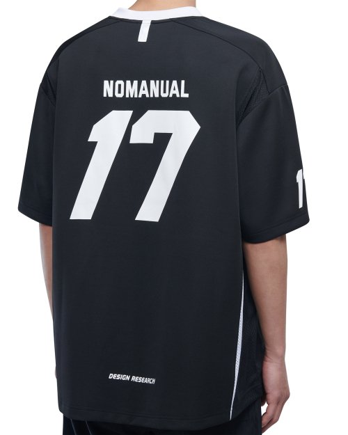17 MESH BLOCK FOOTBALL JERSEY - BLACK