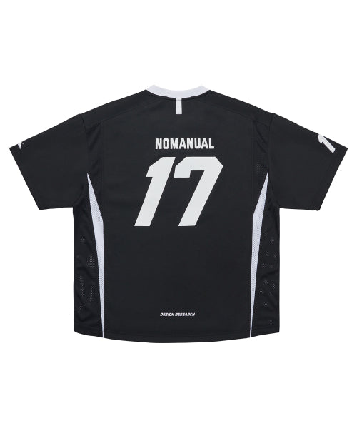 17 MESH BLOCK FOOTBALL JERSEY - BLACK