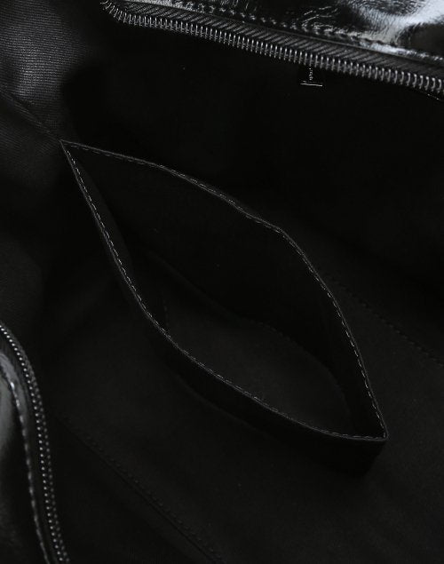 [젤리백] 블랙 글로시 레더 숄더 및 크로스백 (15인치 노트북 수납)