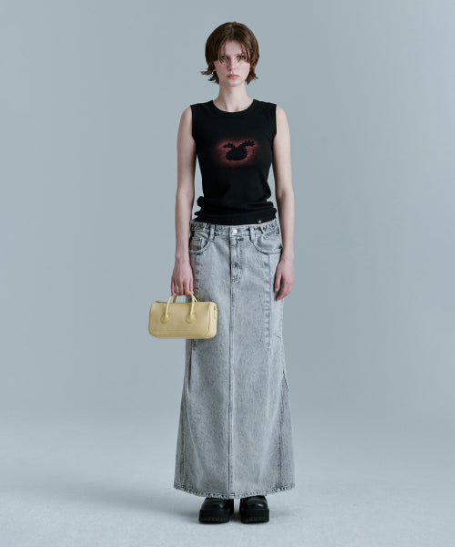 ZIPPER SMALL_soup glossy plain