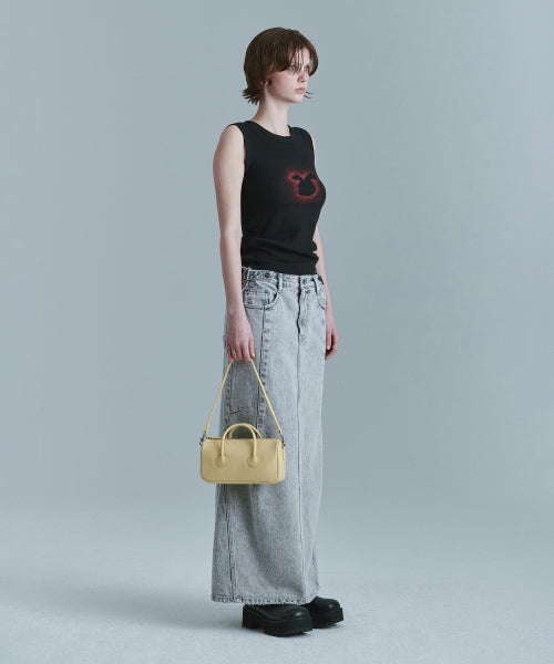 ZIPPER SMALL_soup glossy plain