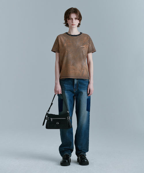 FLAT POCKET SHOULDER_black plain