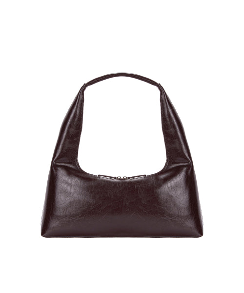 HOBO SHOULDER_dark brown crinkle