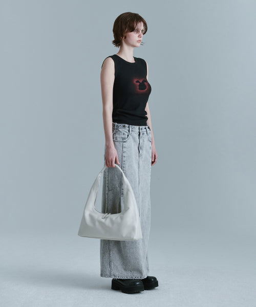 HOBO LARGE_cream glossy plain