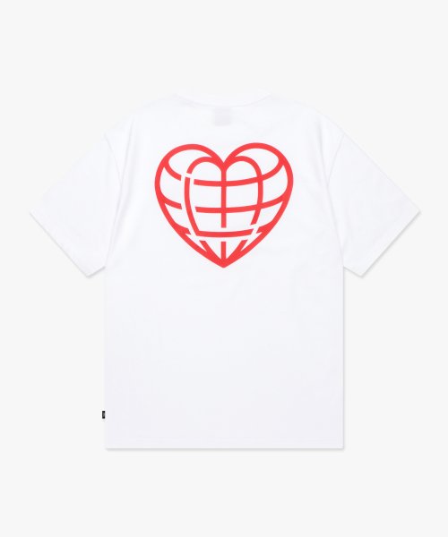 HEART GLOBE TEE white