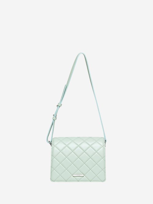 퀼팅 숄더백 그린