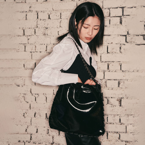 AR_Leather chain shoulder bag_2color