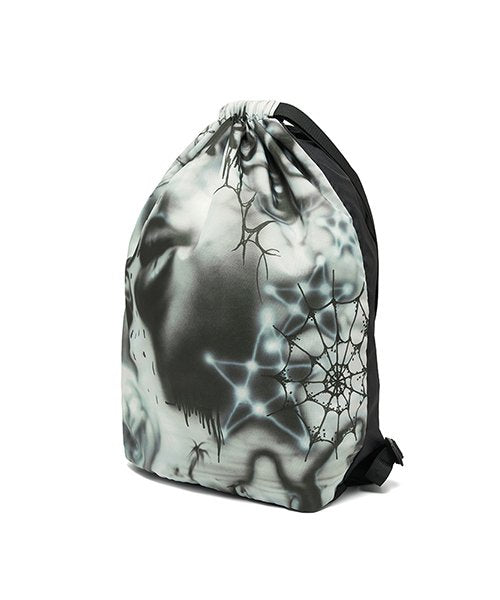 AIRBRUSHED DRAWSTRING BAG (BLACK)