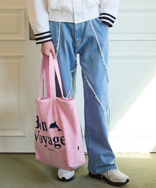 본보야지 테리 빅 숄더백 핑크