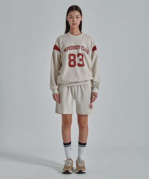 배색83 스웨트셔츠-오트밀