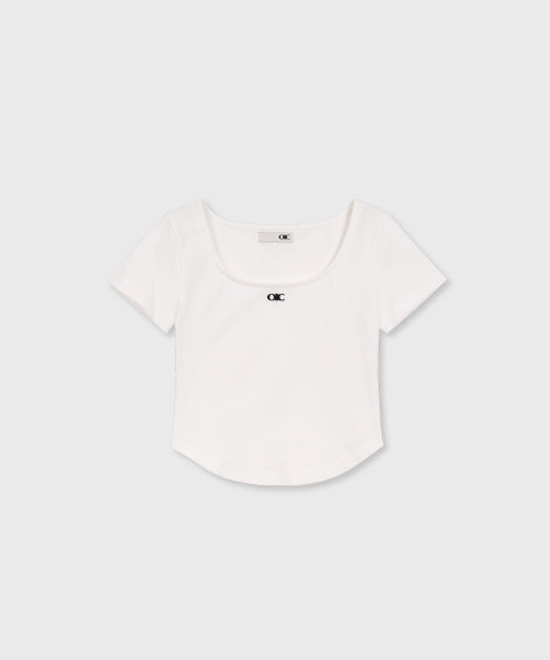New Normal Square Neck T-Shirt White