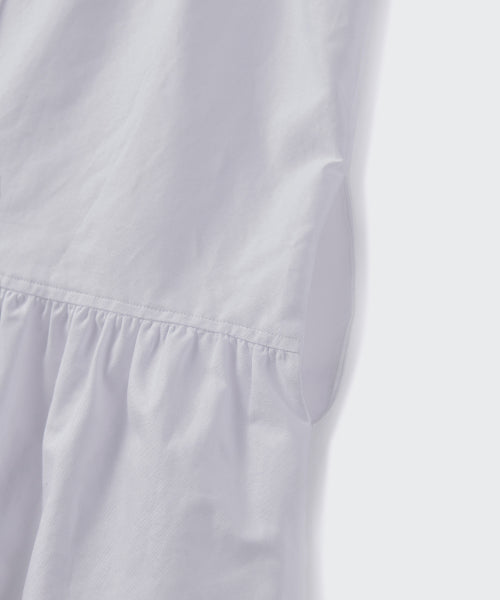 우먼즈 코튼 티어드 미니 드레스 [화이트]