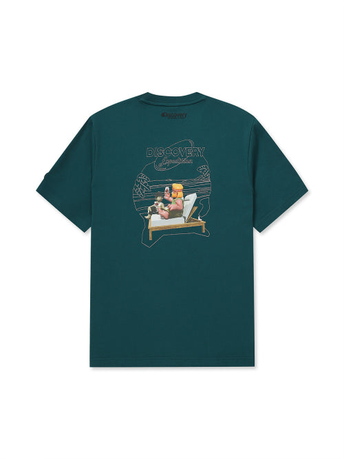 메인크루 아웃도어 비치 그래픽 티셔츠 (D/TURQUOISE)