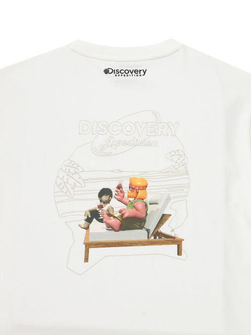 메인크루 아웃도어 비치 그래픽 티셔츠 (CREAM)