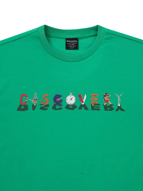 메인크루 아웃도어 타이포그래픽 티셔츠