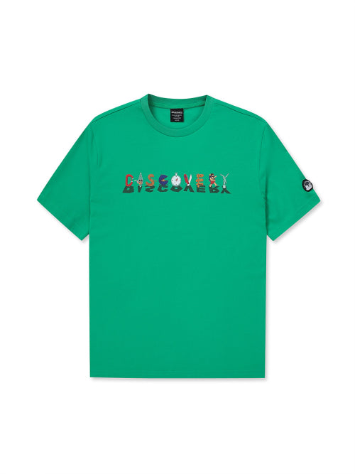 메인크루 아웃도어 타이포그래픽 티셔츠