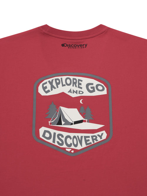 메인크루 아웃도어 포레스트 그래픽 티셔츠 (RED)