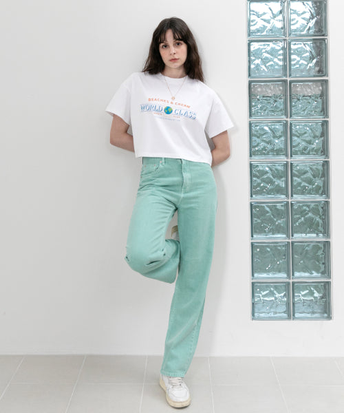 [CROP FIT]WORLD CLASS S.C SHORT SLEEVES-WHITE