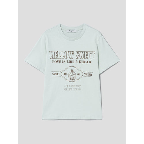 코튼 그래픽 반소매 티셔츠  라이트그린 (324342LY8L)