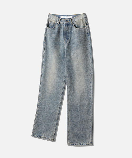 SDP 미니멀 스트레이트 데님 팬츠 중청