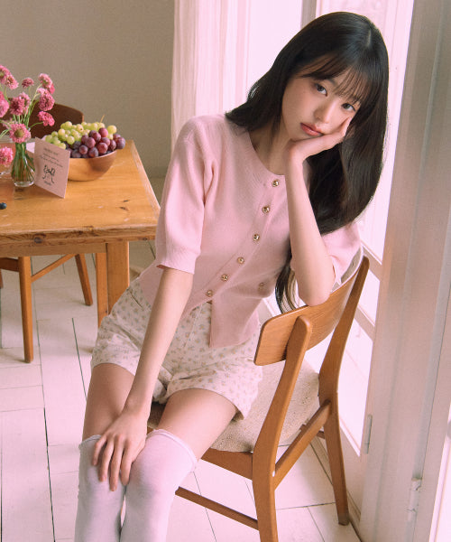 FLOWER HALF PANTS IVORY