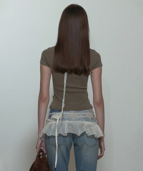 Archive Pigment Baby Tee Dusty Brown