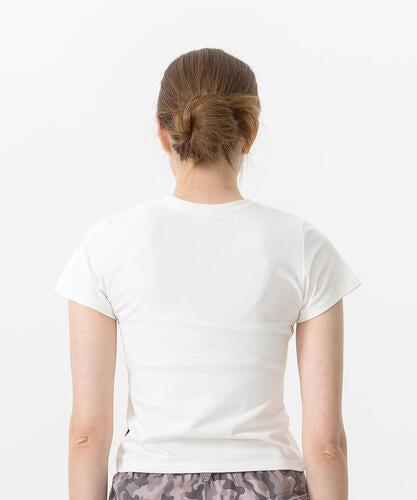 ESCF 에센셜 슬림핏 반팔티 아이보리