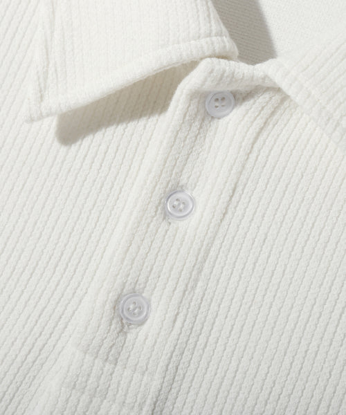 투 톤 솔리드 크로셰 카라 반팔 (WHITE)