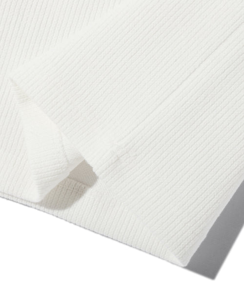 투 톤 솔리드 크로셰 카라 반팔 (WHITE)