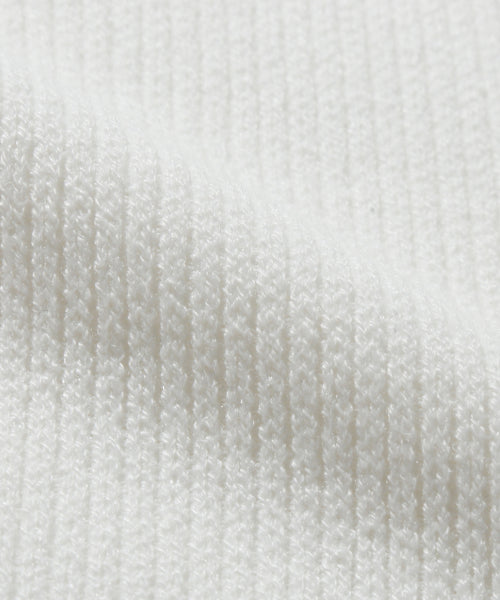 투 톤 솔리드 크로셰 카라 반팔 (WHITE)