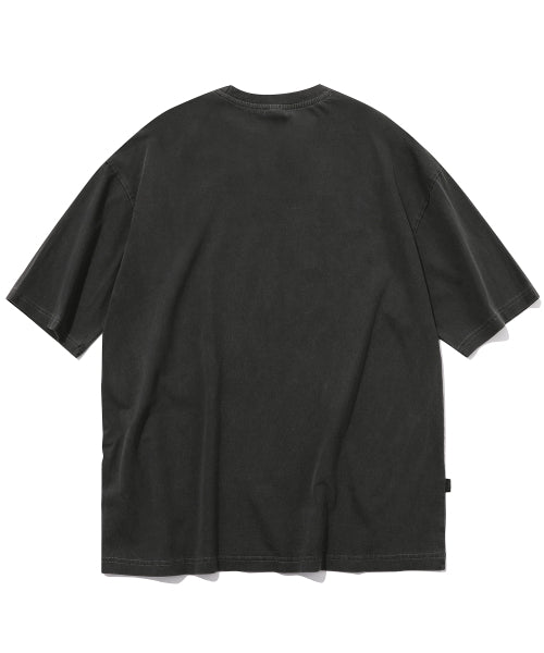 Honey Teddy 피그먼트 반팔티 스모크블랙