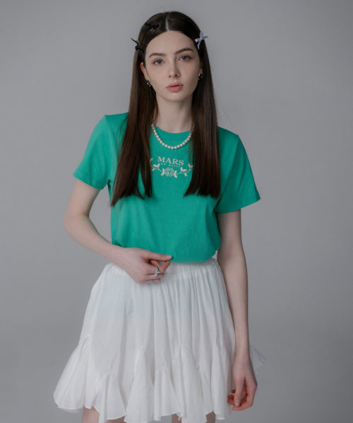 클로버 리스 반팔 티셔츠(그린)